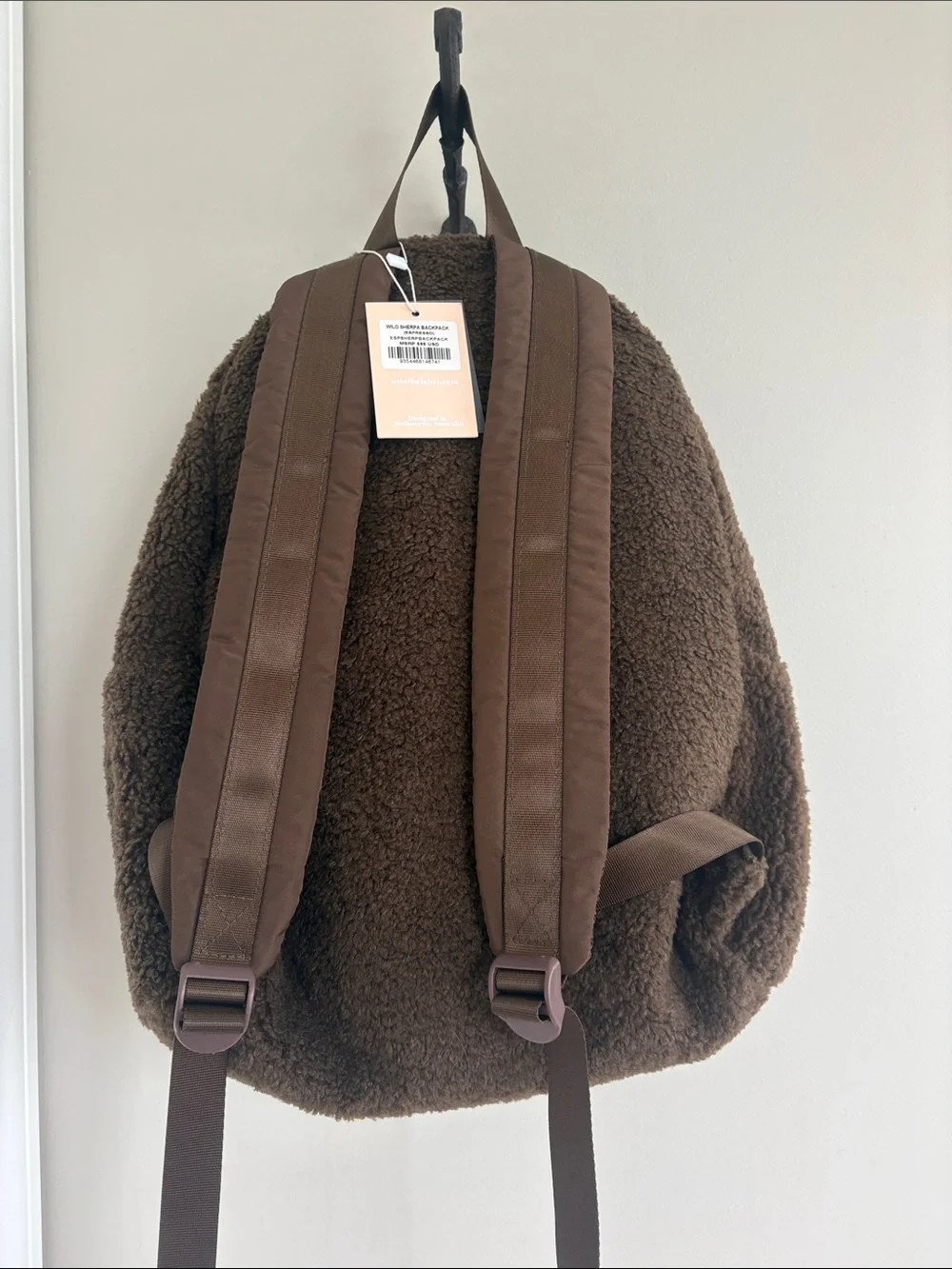 Wilo The Label Sherpa Backpack in Espresso New with Tags